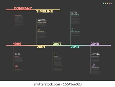 Typography Infographic timeline report template 