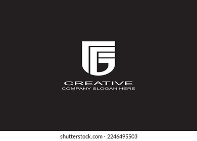 Typography Initial F + G Monogram Logo Vector Design