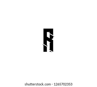 Typography Initial R Letter Stylzed Typeface Monogram Logotype
