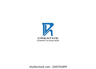 Typography Initial R Monogram Logo Vector Design