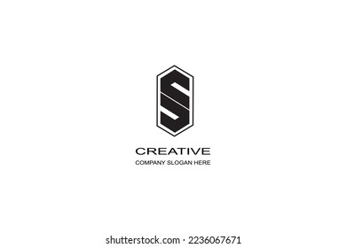 Typography Initial S Monogram Logo Vector Design
