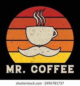 Typography inspirational coffee t-shirt design vector based print ready