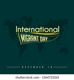 Typography for International Migrant Day on December 18