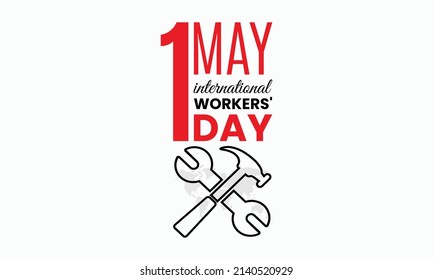 typography international workers day 1st may