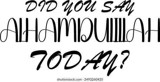 typography islamic text illustration vector art