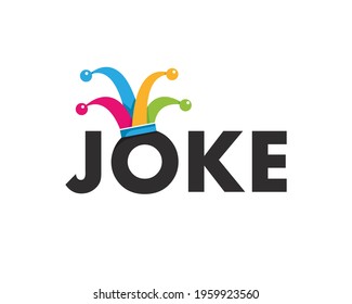 typography joke with clown hat
