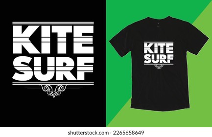Typografie, Kitesurf-T-Shirt, Vektorgrafik-Shirt