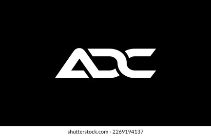 typography letter A D C modern sporty font