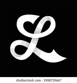 Letra tipográfica L vector de diseño de símbolo. Letra creativa de lujo L design. Ilustración del vector EPS.8 EPS.10