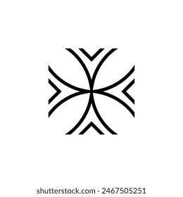 Tipografía letra X diseño logo Plantilla
