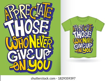 Typography lettering art for t shirt