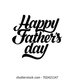 Typography and lettering with design elements and silhouettes for a happy father's day