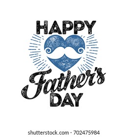 Typography and lettering with design elements and silhouettes for a happy father's day