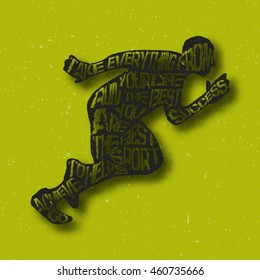 Typography lettering runner