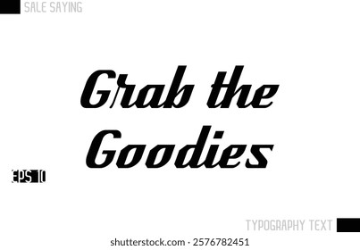 Typography Lettering Sale Design For Advertising Grab the Goodies