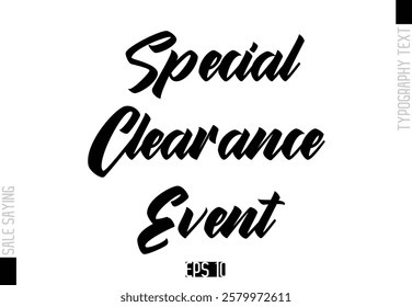 Typography Lettering Sale Design For Advertising Special Clearance Event