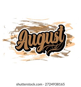 typography lettering style abstract august