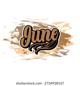 Estilo de letras de tipografía abstracto junio