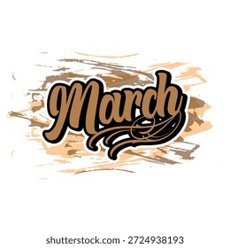 Estilo de tipografía de letras Marcha abstracta