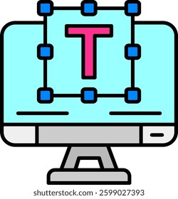 Typography Line vector Icon Design