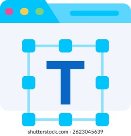 Typography Line vector Icon Design
