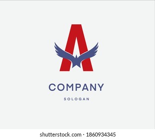 Design-Konzept für Alphabet-Wings-Logos
