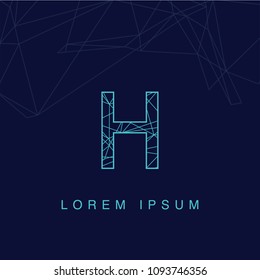 Typography Logo, artificial intelligence, Lines connected, futuristic fonts, technology fonts