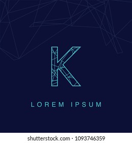 Typography Logo, artificial intelligence, Lines connected, futuristic fonts, technology fonts