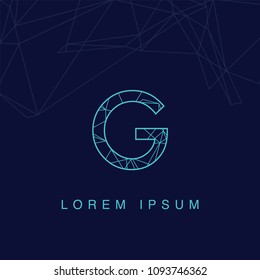 Typography Logo, artificial intelligence, Lines connected, futuristic fonts, technology fonts