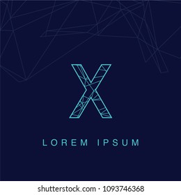 Typography Logo, artificial intelligence, Lines connected, futuristic fonts, technology fonts