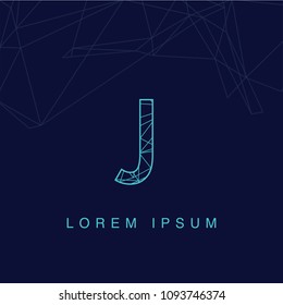 Typography Logo, artificial intelligence, Lines connected, futuristic fonts, technology fonts