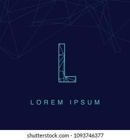 Typography Logo, artificial intelligence, Lines connected, futuristic fonts, technology fonts