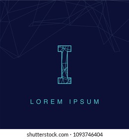 Typography Logo, artificial intelligence, Lines connected, futuristic fonts, technology fonts