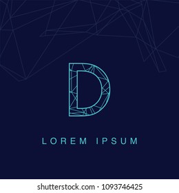 Typography Logo, artificial intelligence, Lines connected, futuristic fonts, technology fonts