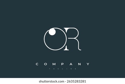 OR Typography Logo Design. Stylish monogram design depiction featuring the letters O and R combined in an artistic signature style, delivering a unique and creative visual representation.