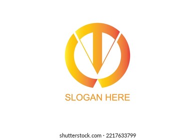 Typography logo design T + M template element
