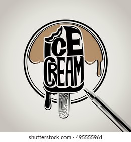 typography logo design vector illustration