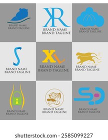 typography logo design vector logo and tiger design.