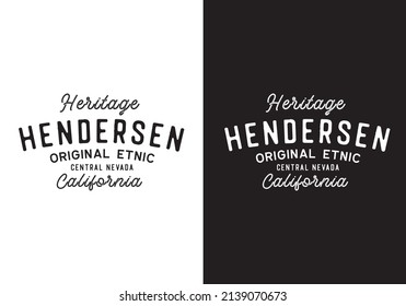 Typography Logo Heritage Original California Illustration Template with Black White Color Elegant Design Good for Any Industry