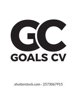 Typography logo with the name GC for the CV service business logo vector