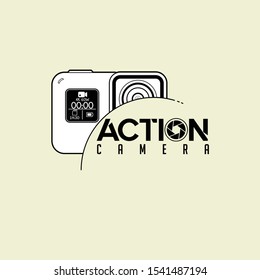 Typography logo For Photography with Action Camera Design