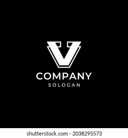 Typography Logo, V alphabet logo design creative logo idea  