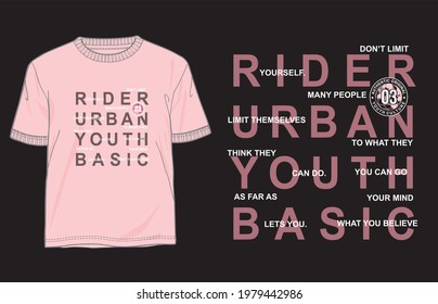 typography and logo vector for design t shirt clothing