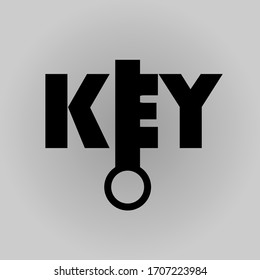 typography logo vektor abstract key