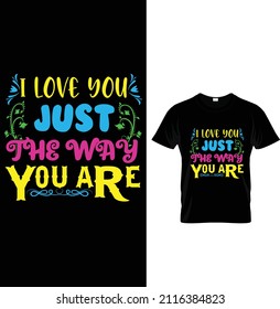 Typografie Liebe T-Shirt Design-Vorlage.