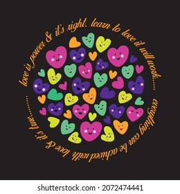 typography with love vector t shirt design