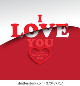 typography i love you valentine's day message