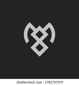 Typography of M8 Logo Template Design inspiration