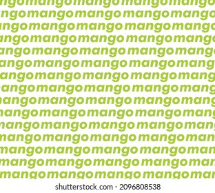 typography of mango writing made italic and repeating