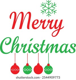 typography marry christmas t-shirt design